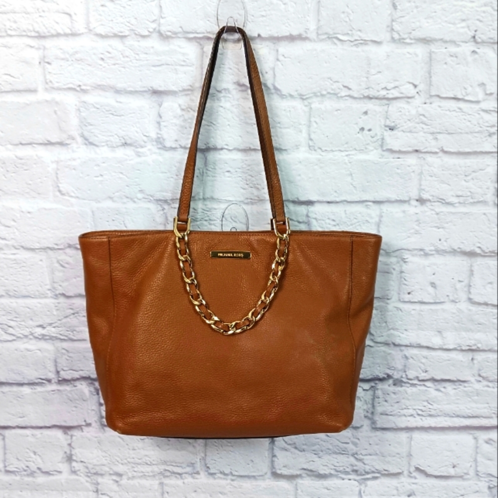 Michael Kors Acorn Harper brown pebbled leather bag